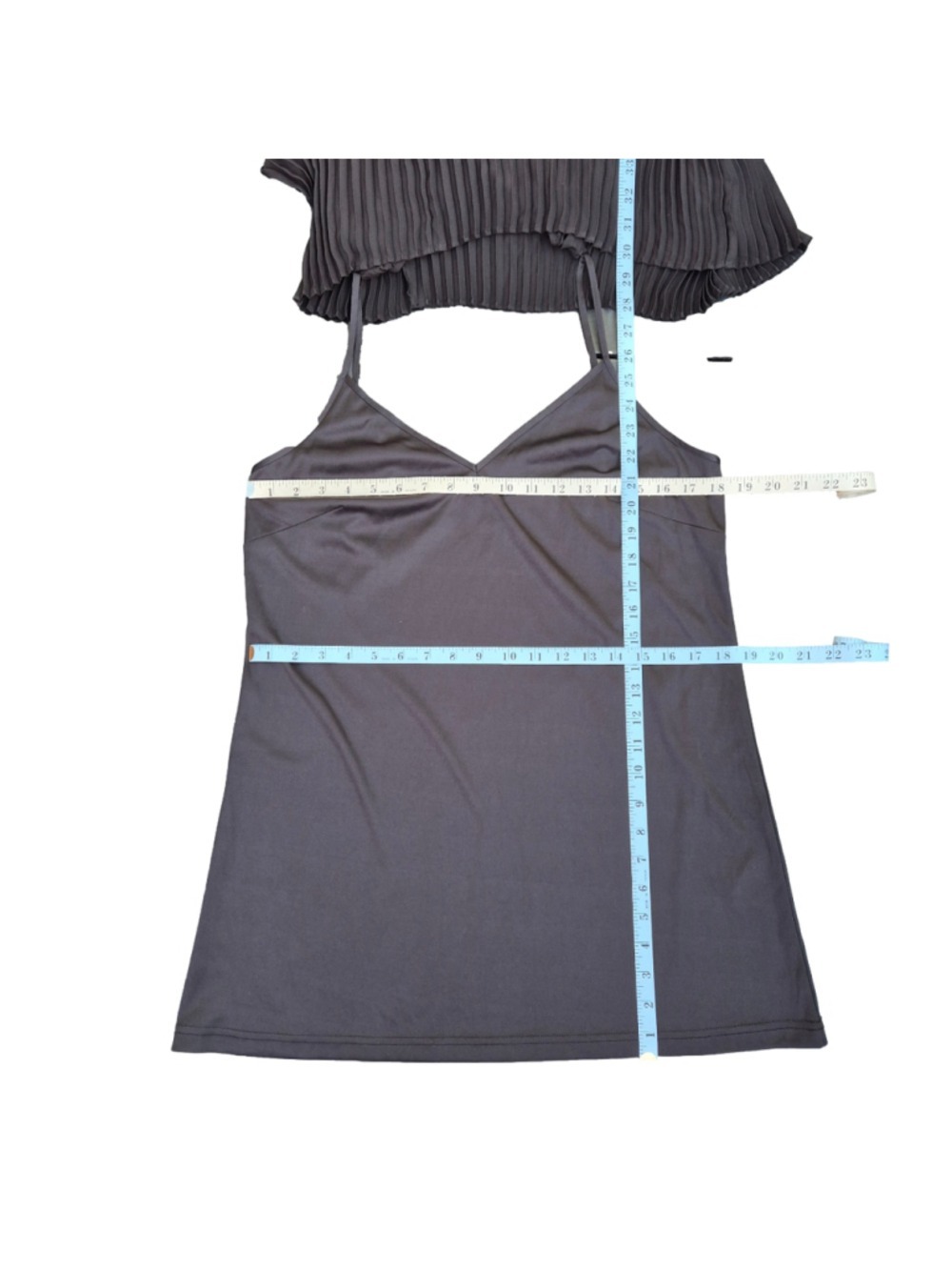 Women's Banana Republic Black Pleated Long Sleeve Dress Med - Picture 8 of 9